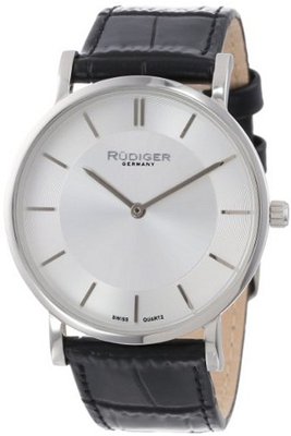 Rudiger R2400-04-001 Kassel Round Stainless Steel Silver Sunray Dial