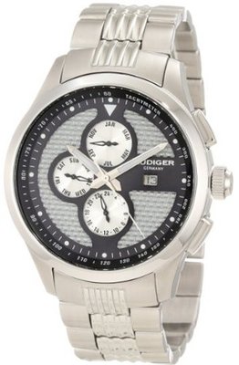 Rudiger R4000-04-001B Zwickau Multi-Function Silver Dial Tachymeter