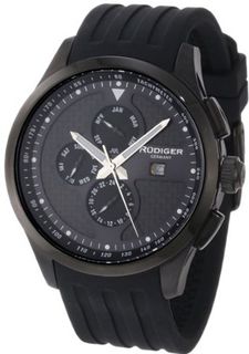 Rudiger R4000-13-007 Zwickau Multi-Function Black Dial Tachymeter