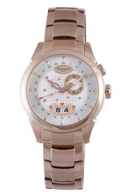 Rudiger R6000-09-001B Konstanz Rose Gold IP Stainless Steel Silver Dial Big Date