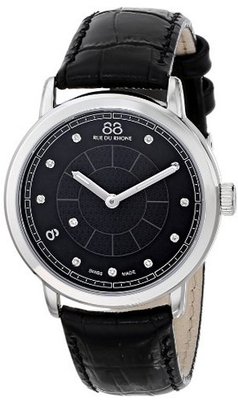 88 Rue du Rhone 87WA120020 Analog Display Swiss Quartz Black