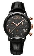 88 Rue du Rhone 87WA130005 Black & Rose Gold Dial Leather Ladies
