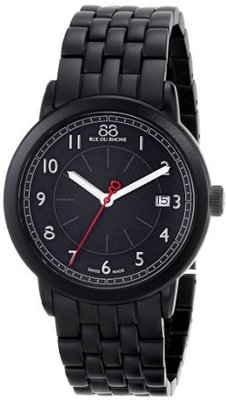 88 Rue du Rhone Unisex 87WA120025 Analog Display Swiss Quartz Black