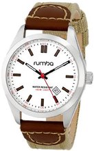 RumbaTime 19121 Bowery Canvas Analog Display Japanese Quartz Beige