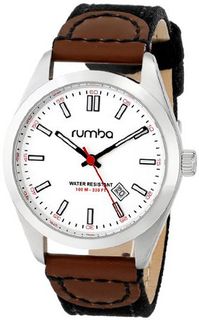 RumbaTime 19138 Bowery Canvas Analog Display Japanese Quartz Black