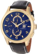S. Coifman SC0108 Blue Textured Dial Black Leather