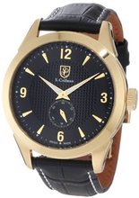 S. Coifman SC0114 Black Textured Dial Black Leather