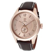 S. Coifman SC0116 Rose Textured Dial Black Leather