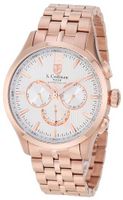 S. Coifman SC0129 Silver Textured Dial 18k Rose Gold Ion-Plated Stainless Steel