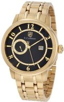 S. Coifman SC0197 Black Textured Dial 18k Gold Ion-Plated Stainless Steel