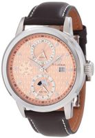 S. Coifman SC0202 Rose Textured Dial Brown Leather