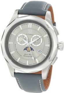 S. Coifman SC0242 Chronograph Silver Grey Dial Grey Leather