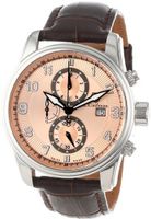 S. Coifman SC0306 Chronograph Rose Gold Tone Dial Brown Leather
