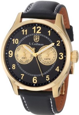 S. Coifman SC0317 Black Dial Black Leather
