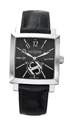 Saint Honore 863017 1NAIN Orsay Rectangular Black Dial Leather