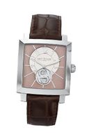 Saint Honore 863017 1PAIN Orsay Rectangular Two-Tone Dial Brown Leather