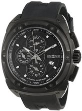 Saint Honore 874234 7NCNN Haussman Automatic Black PVD Chronograph Rubber