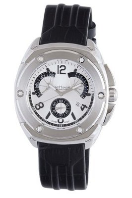 Saint Honore 889070 1ANN Haussman Silver Dial Chronograph Leather