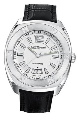 Saint Honore 897010 1AINN Haussman Paris Black Genuine Leather Automatic Date