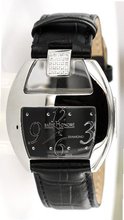 Saint Honore "Charisma" Black Leather Strap, Diamonds 0.15 Ct - 7250111NBN