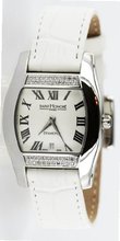 Saint Honore "SH" Leather Strap White, Diamonds 0.23 Ct