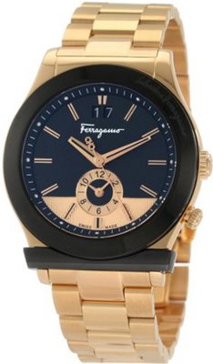Ferragamo F62LDT5219 S080 1898 Gold Plated Dual Time