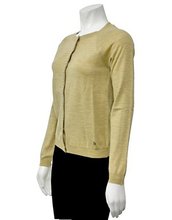 Ferragamo Long Sleeve Tan Knit Sweater in Medium