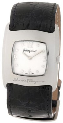 Salvatore Ferragamo F51SBQ9991 SC09 Vara Steel Black Crocodile Strap