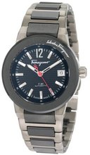 Salvatore Ferragamo F54MBA78909 S789 F-80 Swiss Automatic Black Ceramic Two Tone