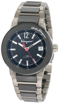 Salvatore Ferragamo F54MBA78909 S789 F-80 Swiss Automatic Black Ceramic Two Tone