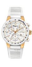 Salvatore Ferragamo F55LCQ75101 S121 F-80 Gold IP and Ceramic Chronograph