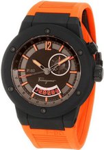 Salvatore Ferragamo F55LGQ6876 SR62 F-80 Black Carbon Fiber and Orange Rubber