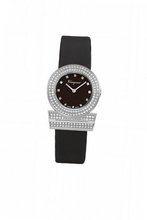Salvatore Ferragamo F56SBQ9109I S009 Gancino Diamond Black Satin Strap