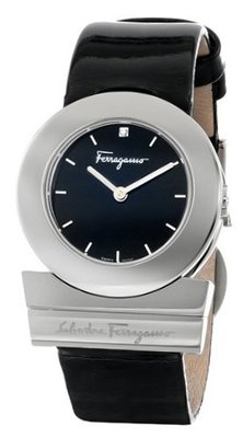 Salvatore Ferragamo F56SBQ9909J S009 Gancino Black Patent Band Logo