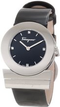 Salvatore Ferragamo F56SBQ9909S S009 Gancino Diamond Black Patent Band Logo