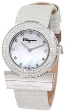Salvatore Ferragamo F56SBQ9991i S001 Gancino Mother-Of-Pearl Genuine Leather Diamond