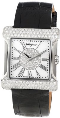Salvatore Ferragamo F57SBQ9102S S009 Palagio Diamond Roman Numeral Mother-Of-Pearl