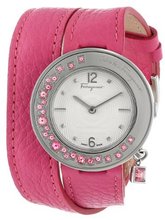Salvatore Ferragamo F64SBQ91201 S109 Gancino Sparkling Stainless Steel Fuchsia Double-Tour