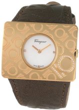 Salvatore Ferragamo F65LBQ5191 S497 Venna Gold IP Brown Leather