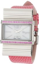 Salvatore Ferragamo F69MBQ9791 S111 Renaissance Pink Genuine Lizard Leather Mother-Of-Pearl Diamond