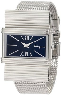 Salvatore Ferragamo F69MBQ9999 S099 Renaissance Steel Bracelet Black Dial
