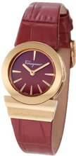 Salvatore Ferragamo F70SBQ5008 SB08 Gancino Sapphire Crystal Burgundy Leather