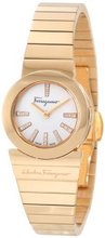 Salvatore Ferragamo F70SBQ5091i S080 Gancino Gold IP Mother of Pearl Diamonds
