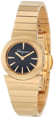 Salvatore Ferragamo F70SBQ5099 S080 Gancino Gold IP Black Dial Steel