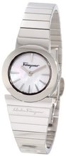 Salvatore Ferragamo F70SBQ9991 S099 Gancino Soiree White Dial Steel Bracelet
