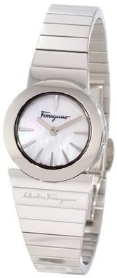 Salvatore Ferragamo F70SBQ9991 S099 Gancino Soiree White Dial Steel Bracelet