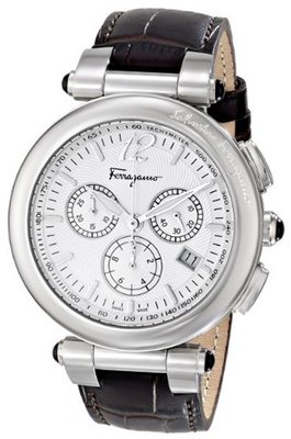 Salvatore Ferragamo F77LCQ9902 SB25 Idillio Brown Leather Chronograph Tachymeter Date
