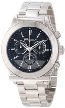 Salvatore Ferragamo F78LCQ9909 S099 Salvatore Ferragamo 1898 Stainless Steel Case Black Dial Chronograph
