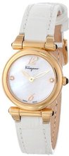 Salvatore Ferragamo F79SBQ5091I SB01 Poema Gold Ion-Plated Stainless Steel Mother-Of-Pearl