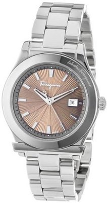 Salvatore Ferragamo FF3060013 1898 Stainless Steel Mink Sunray Dial Date